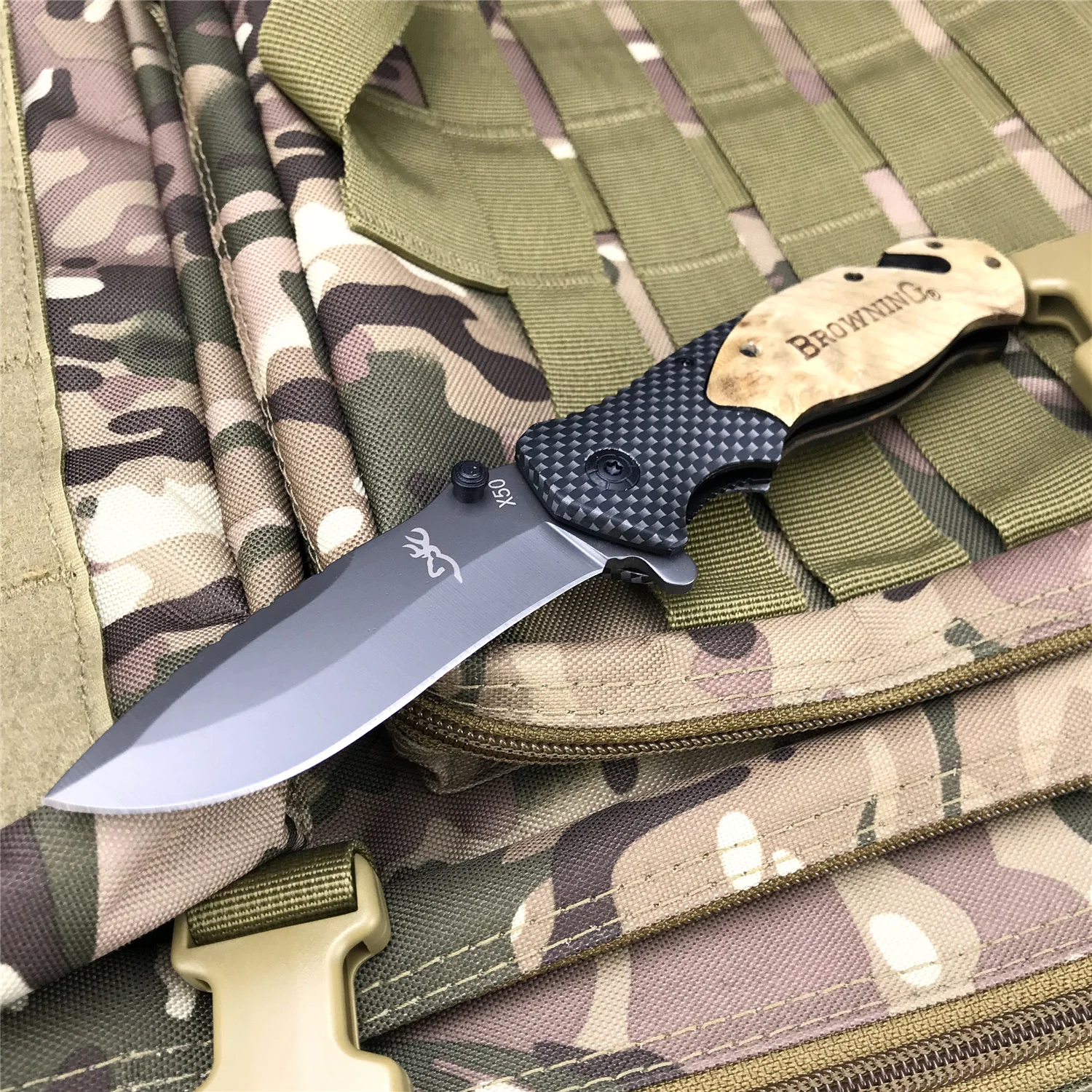 Карманный складной нож Browning X50 военный тактический охотничий Клинок с лезвием из