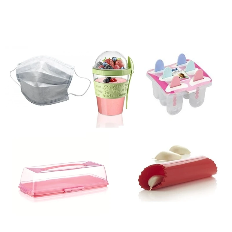 

5 Piece Kitchen Set Cake Dome Yoghurt Ice Cream Container