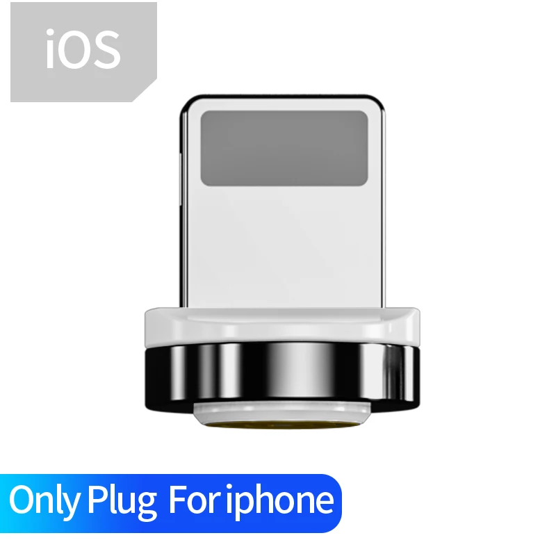 For ios plug Udyr Магнитный кабель Micro usb type C зарядный кабель для samsung iPhone 7 6 зарядное устройство быстрый Магнитный кабель USB C Шнур адаптер для проводов - Цвет: For ios plug