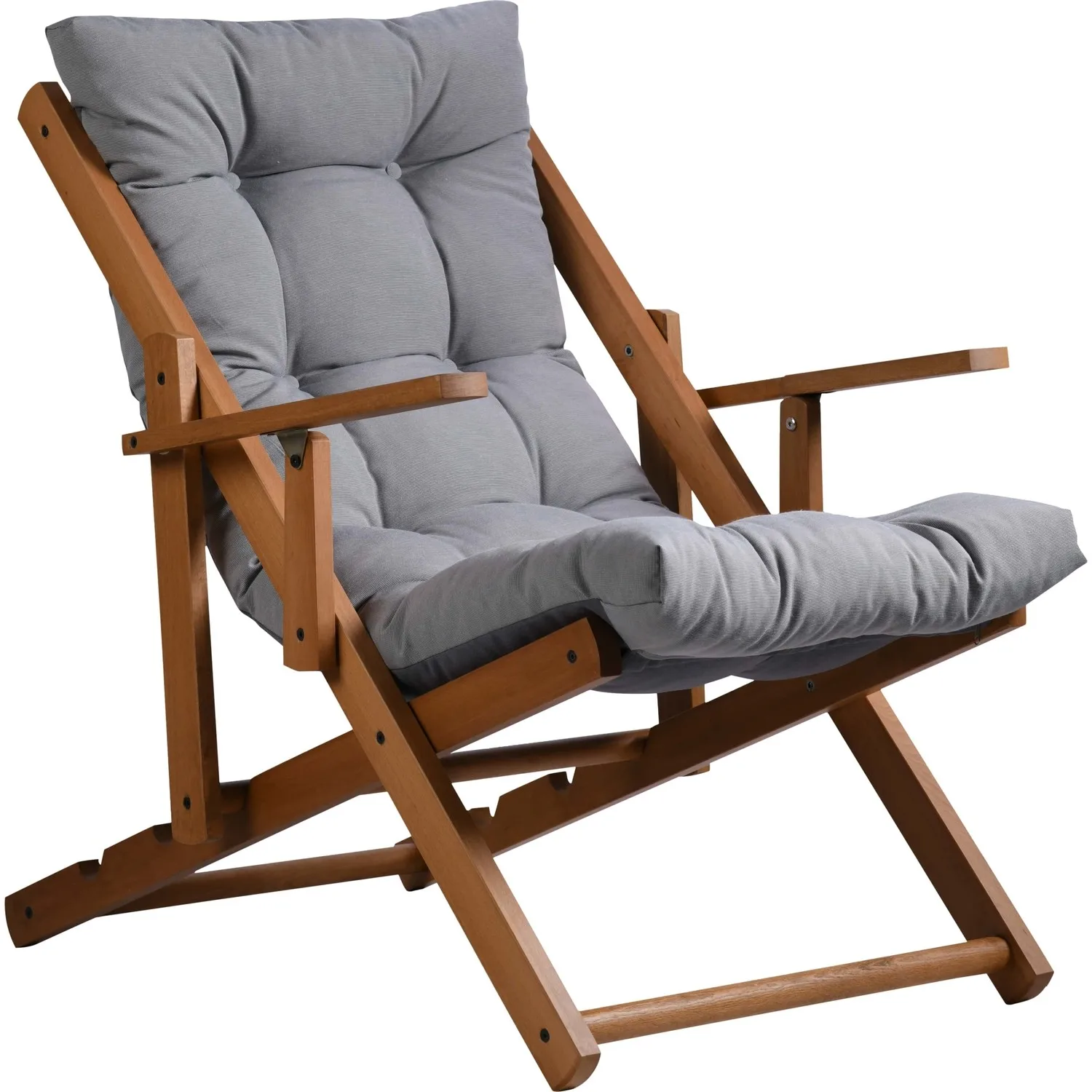 Садовый стул с деревянной подставкой складной шезлонг мягкое ТВ-кресло скамейка