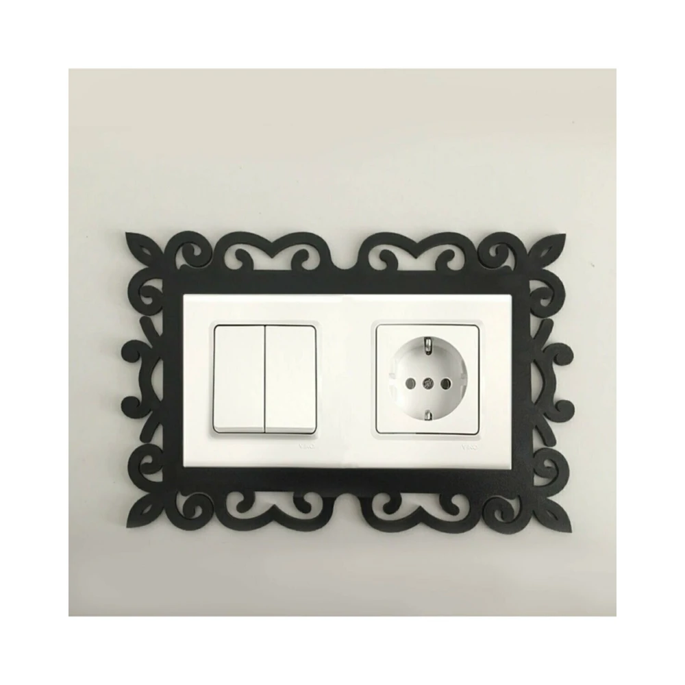 Деревянная настенная декоративная ваза черного цвета с изображением кактуса