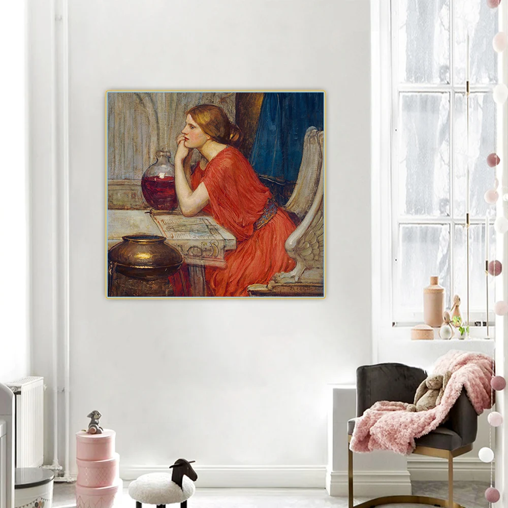 

Holover Canvas Oil Painting Aesthetic Home Decoration William Waterhouse"Circe"Romanticism Mythology Artwork Wall Art Poster