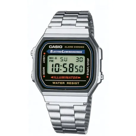 Casio Часы A168WA осветитель стали Винтажная Коллекция | Наручные часы