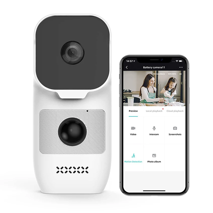 Wireless Rechargeable Battery Powered 1080P WiFi IP Night Vision PIR Motion Detection Sensor Indoor Smart Cam Home Surveillance |