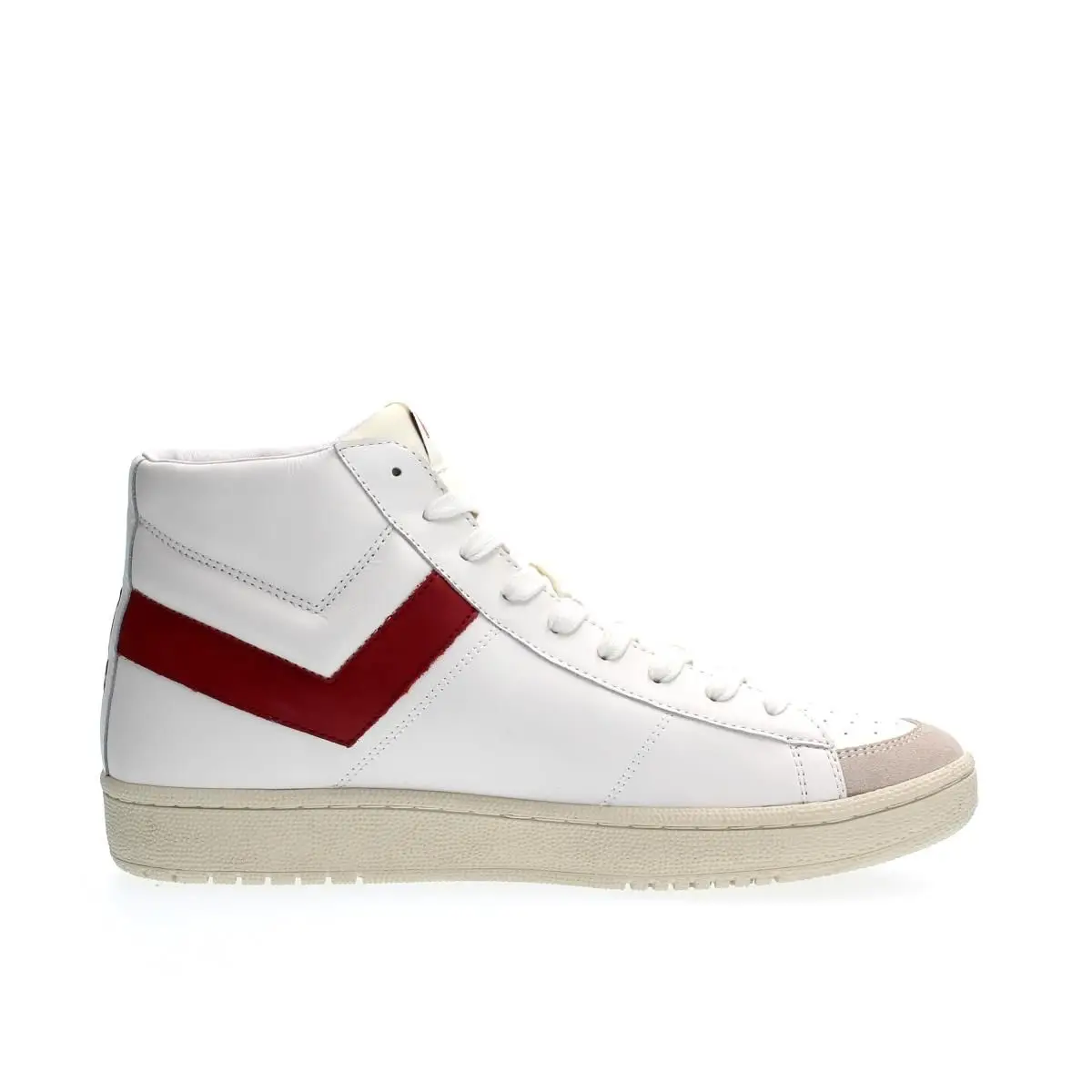 Мужские кроссовки PONY 500A PRO80 HI LEATHER I3 OFF WHI/RED|Аксессуары для кроссовок| |
