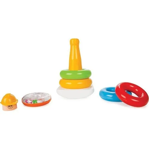 

Fun Rings Colorful Educational Game Gift Baby Child 5 Piece Ring Rattle 2021