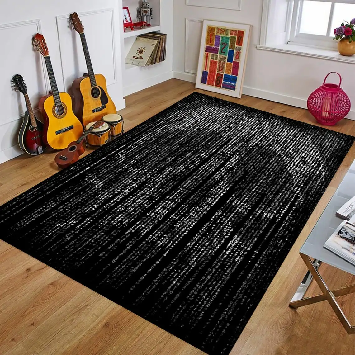 

Digital Code Rug, New Fashion Rugs, Living Room Rug, Modern Life, Home Decor Rugs, Fan Rugs, 3d Print Rug, Skull Rugs,