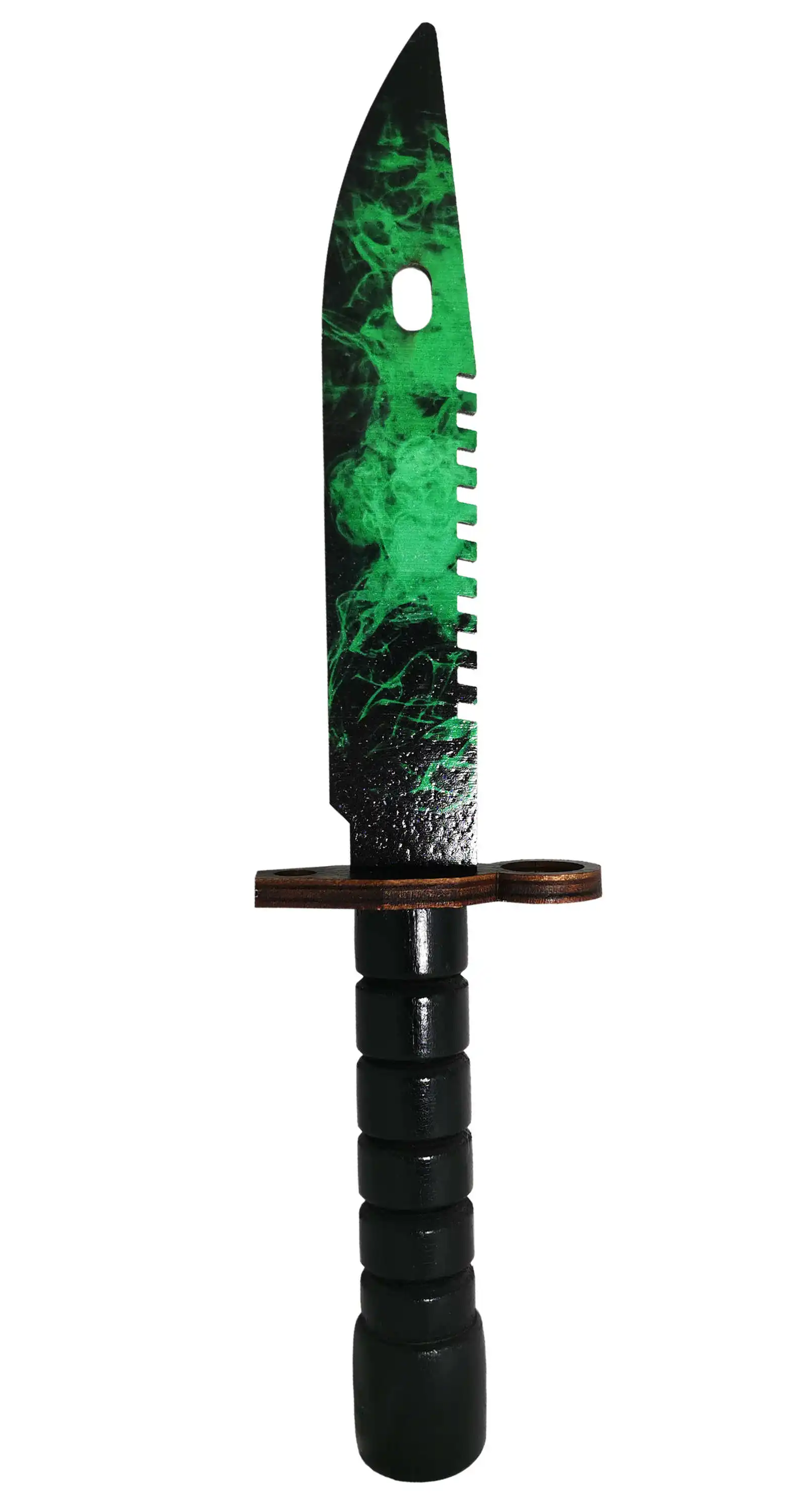 Деревянный штык нож М9 Байонет Волны изумруд CS GO | Штык кс го (деревянная реплика
