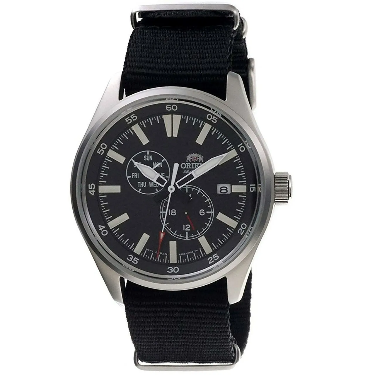 Черные нейлоновые автоматические часы с ремешком на нейлоновом ремешке 43 мм 10