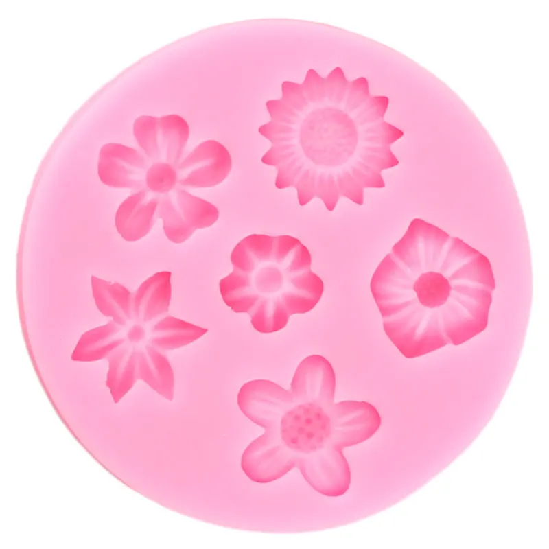 Sunflower Daisy Rose Flower Silicone Mold Cake Border Fondant Decoration Tools Cupcake Chocolate Candy Polymer Clay Mould | Дом и сад