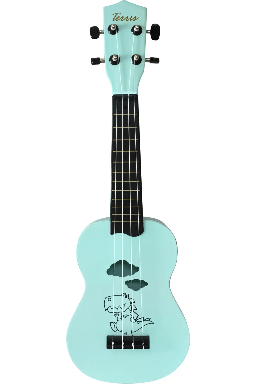 Укулеле сопрано TERRIS PLUS DINO динозавр облако голубой пластик | Спорт и развлечения