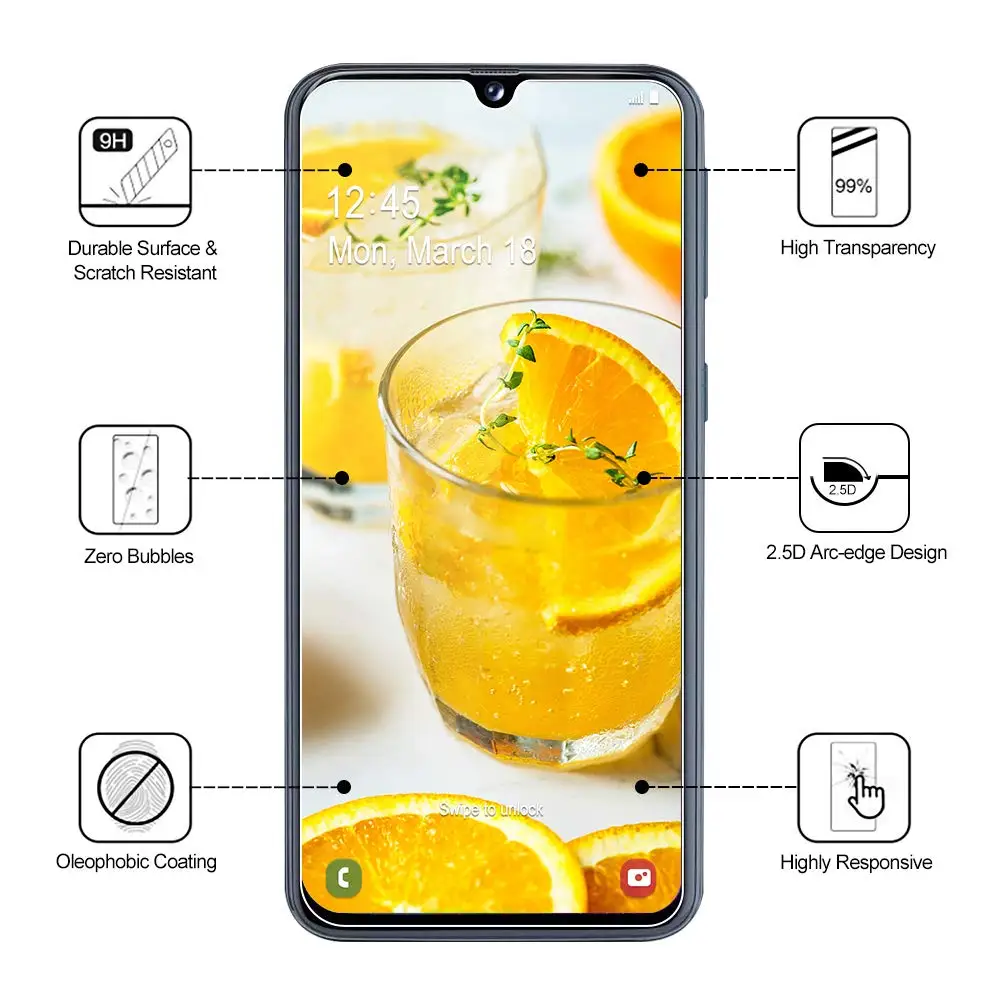 Закаленное стекло для защиты экрана Samsung A40 Защитное смартфона | Мобильные