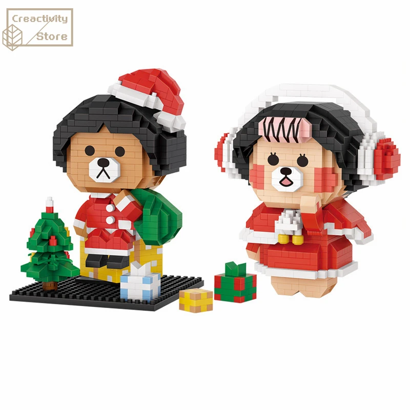 

Creator Expert Christmas Theme Bear Model Building Block Santa Claus Educational Puzzle DIY Toys Birthday Gifts