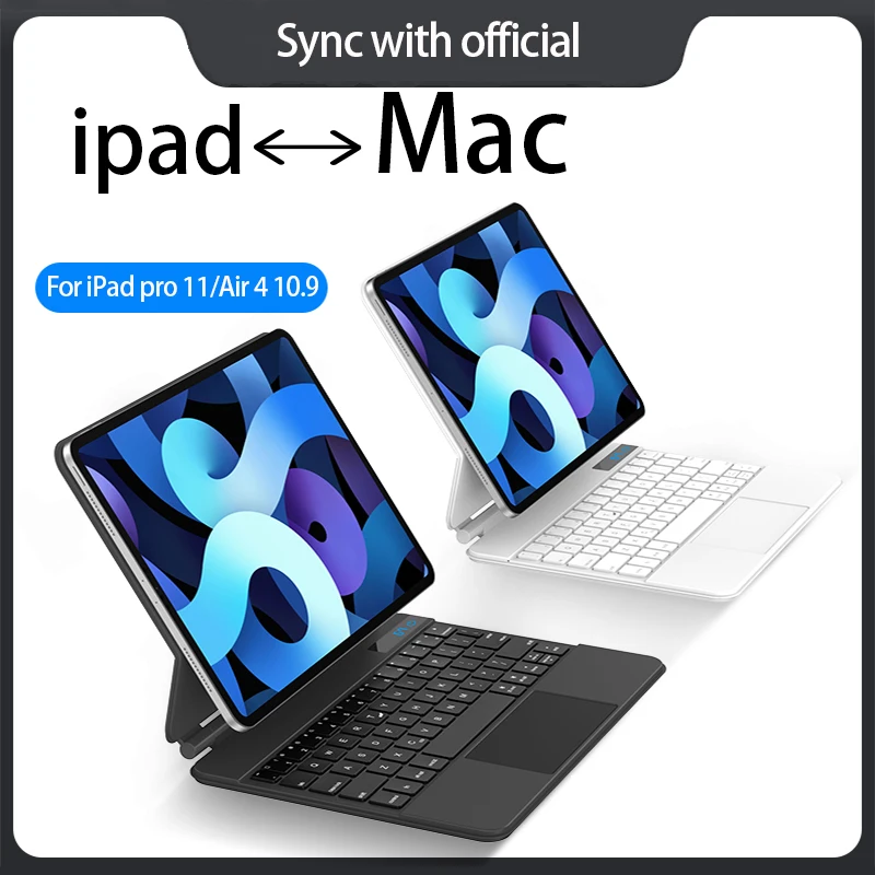 Magic Keyboard Case For Apple iPad Pro 11 2021 2020 2018 Air 4 5 10.9 2022 Korean Portuguese Arabic With Touchpad keyboard Cover