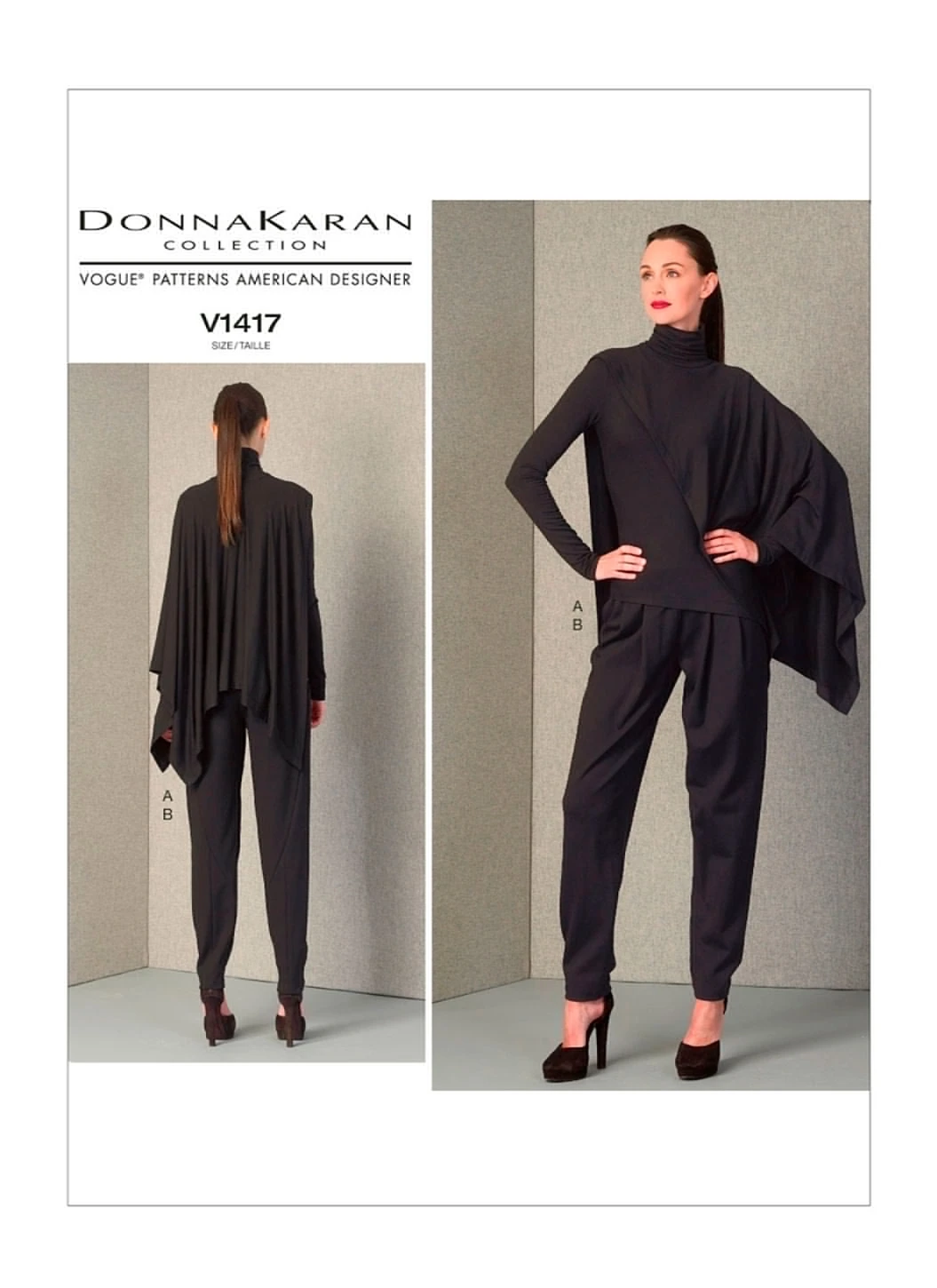Выкройка Vogue №1417 — Костюм (пуловер и брюки) от Donna Karan | Женская одежда