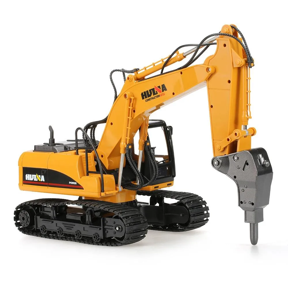Hui Na Toys / Р/У экскаватор-отбойник HUI NA TOYS масштаб 1:12 2.4G, арт. HN1560, Желтый