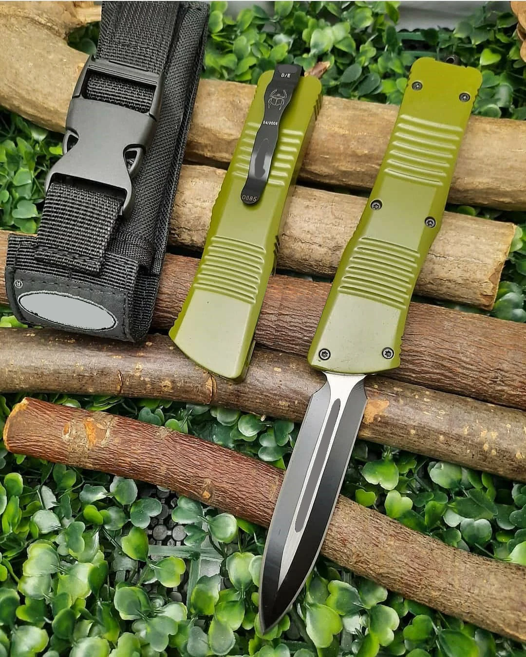 

Olive Drap Style MicRo Combat Troodon TECH Knife Hellhound Tanto Blade Aluminum Handles utx85 Tactical knives Survival gear