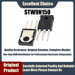 5Pcs/Lot Original Genuine Straight Plug STW9N150 9N150 Package TO-247 MOS Field Effect Tube