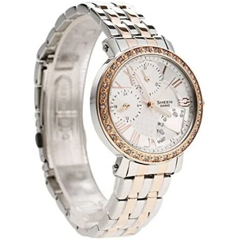 Женские Оригинальные стальные часы Casio % 100 модные роскошные водонепроницаемые