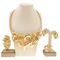 yulaili high quality brazilian italian gold four piece jewelry set fashion i love you for ladies styles jewelry sets