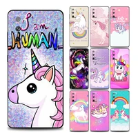 compact lovely rainbow unicorn phone case for samsung s7 edge 8 9 10 e plus lite 20 plus ultra s21fe soft silicone cover coque