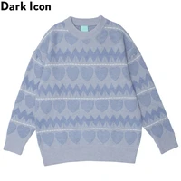 dark icon full heart knitwear mens sweater autumn and winter pullover oversized man woman sweaters couple clothing