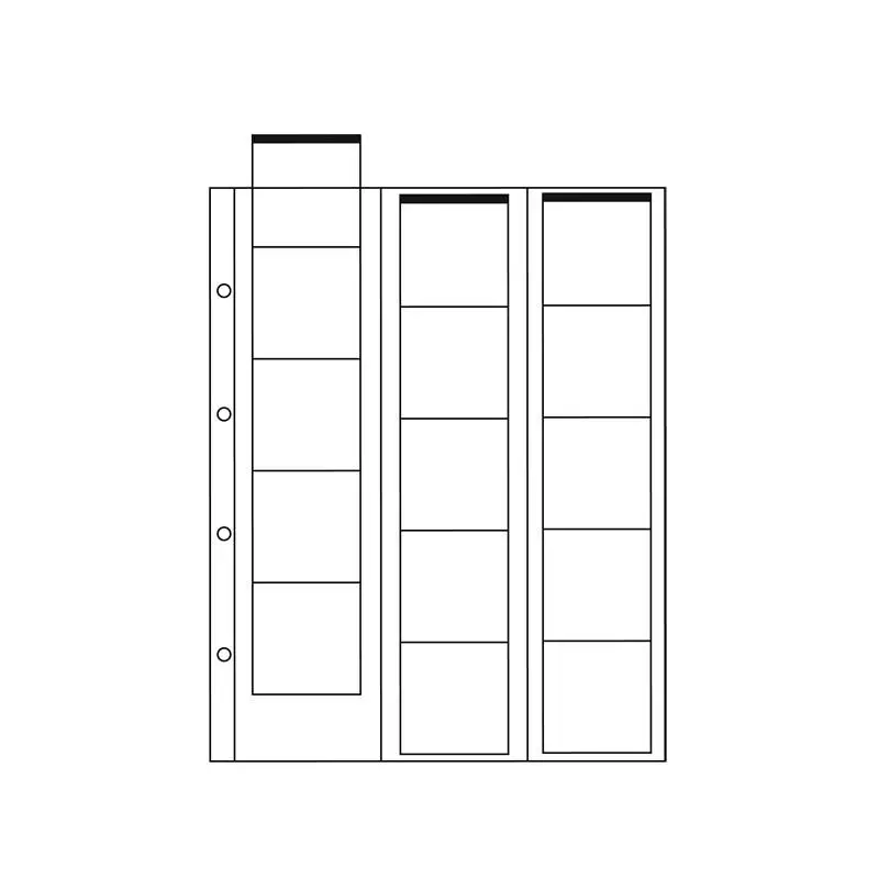 10 штук! Листы для монет скользящие (выдвижные) на 15 ячеек формат &quotОптима&quot