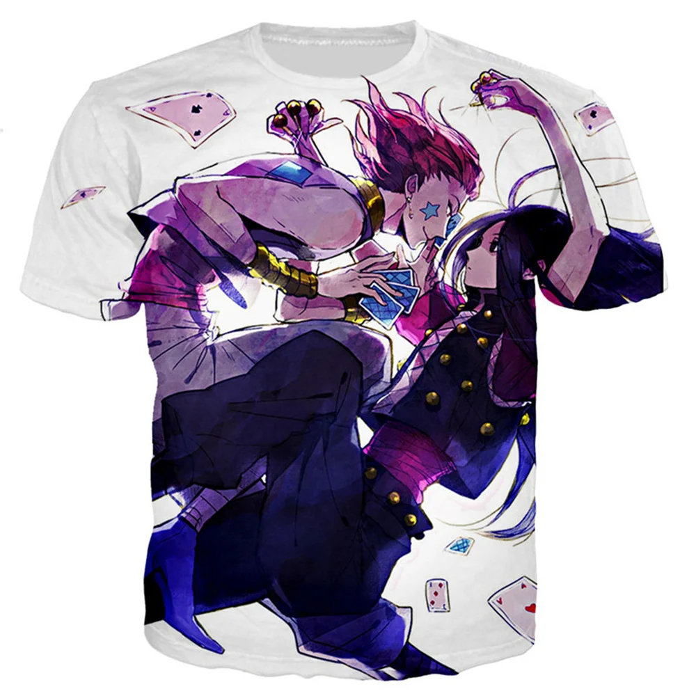 

Hunter X Hunter Anime T-Shirts Camisetas Manga T Shirt For Men Tops Clothes Ropa Hombre Streetwear Tee Camisa Masculina Verano