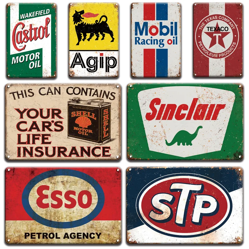 Наклейки на стену Esso Castrol металлический жестяной знак винтажные декоративные