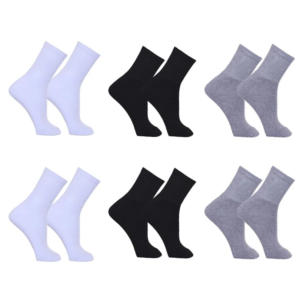

Kit 6 Paired Socks Adult Men's Sport High Cotton