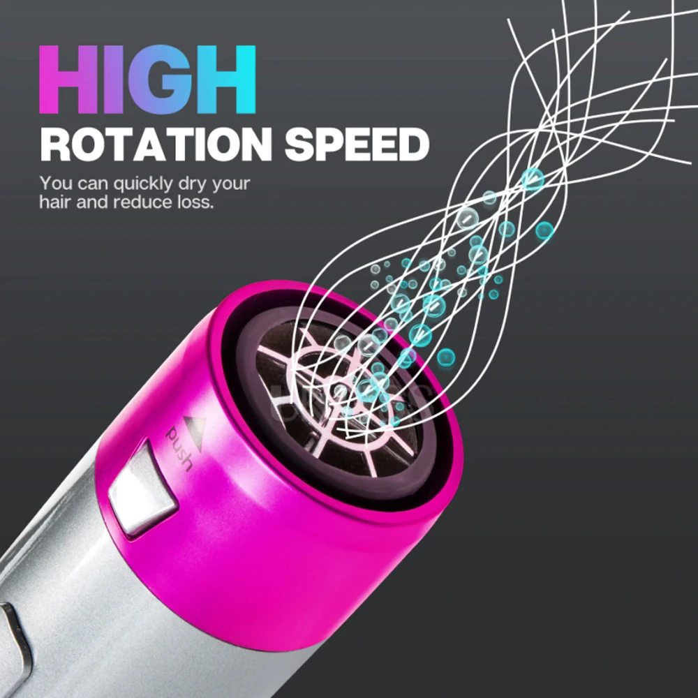 

5 In1 Electric Blow Dryer Hair Curling Wand Detachable Brush Hair Kit Negative Ion Air Styler Hair Curler Straightener