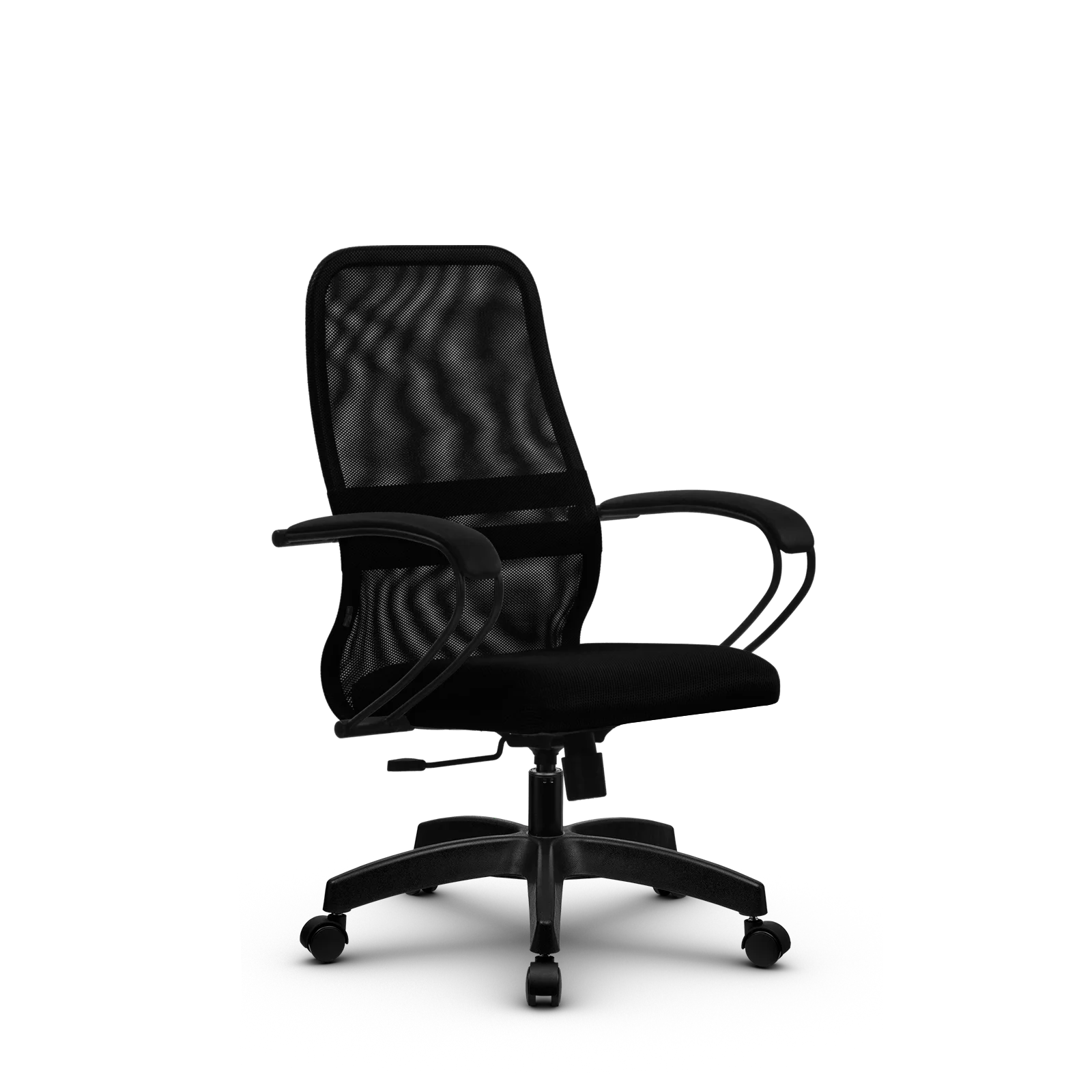 Офисное компьютерное кресло с подлокотниками, база 100, модель 001