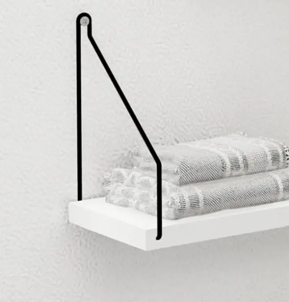 

Wall Mounted Shelf 3 Pieces Set Bookcase Kitchen Bathroom Living Area White Black Brown Living Room