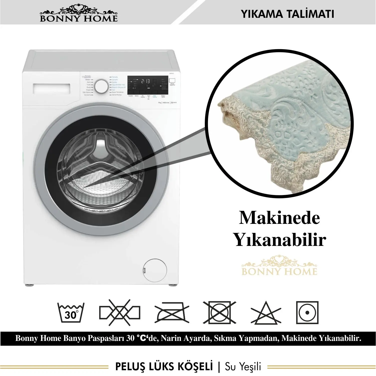 Miglior Bonny Home Plush Lux Rettangolo Verde Chiaro 2 Pezzi Tappetino Da Bagno In Pizzo Set Tappeto Da Bagno Di Lusso Antiscivolo