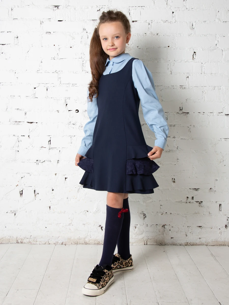 Сарафан Челси 80LVL Dd30221_2 школьный синий девочка |