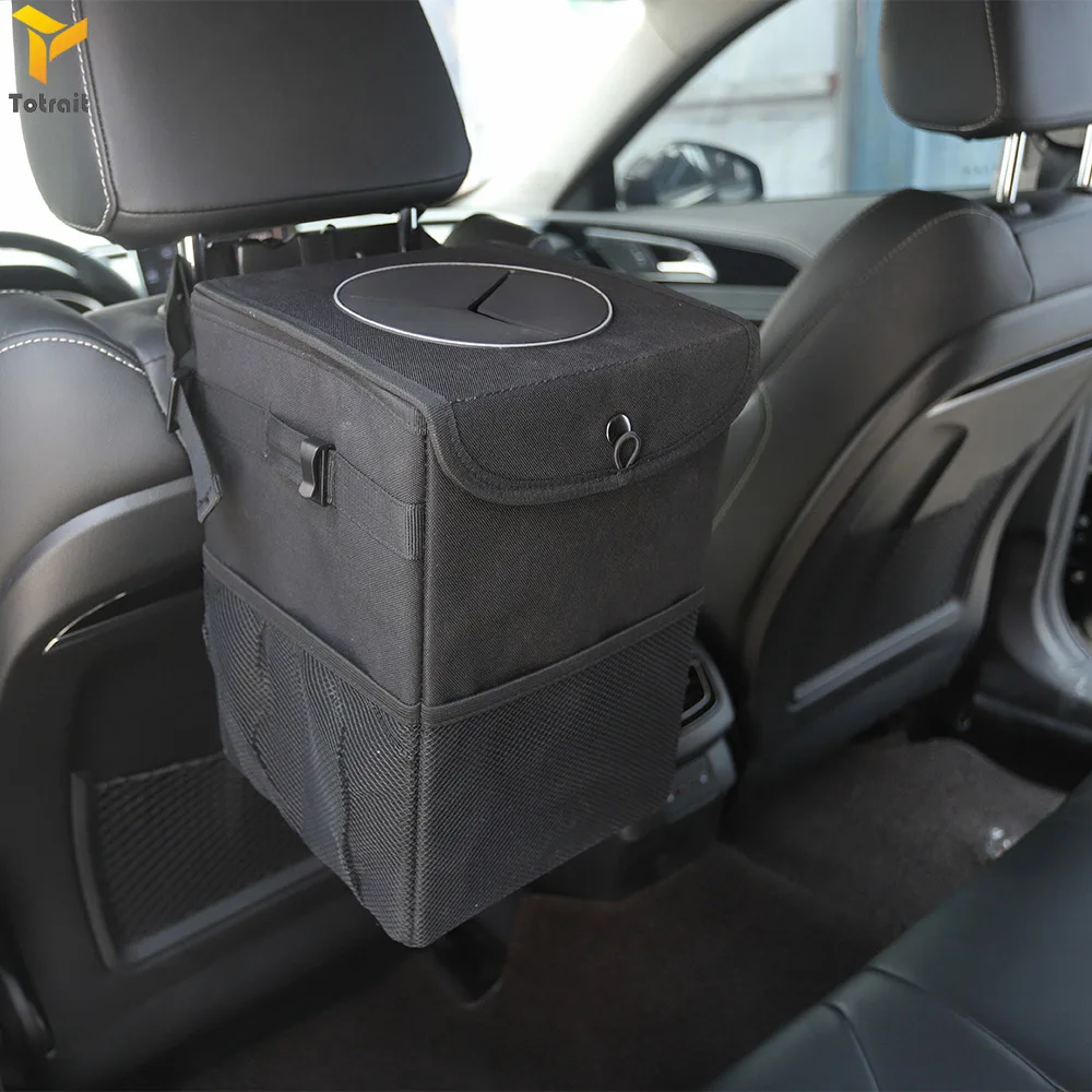 

New TOTRAIT High Quality Tactical Car Trash Bag Garbage Dump Bin Trash Storage Can Waterproof Closeable Portable Car Trash Bag