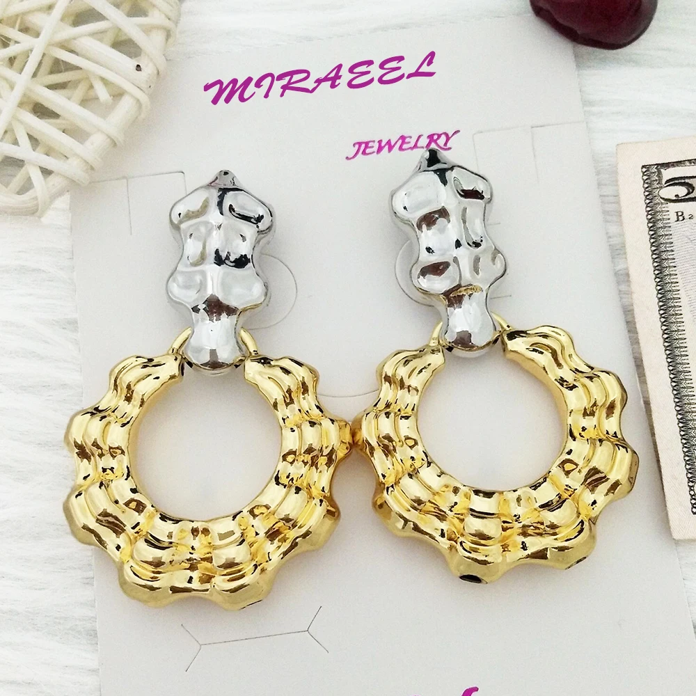 2020 медные Винтажные серьги большие для женщин крупные уникальные золотые