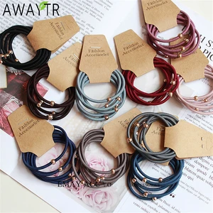 Резинки для волос женские AWAYTR, из органзы, 6 шт.