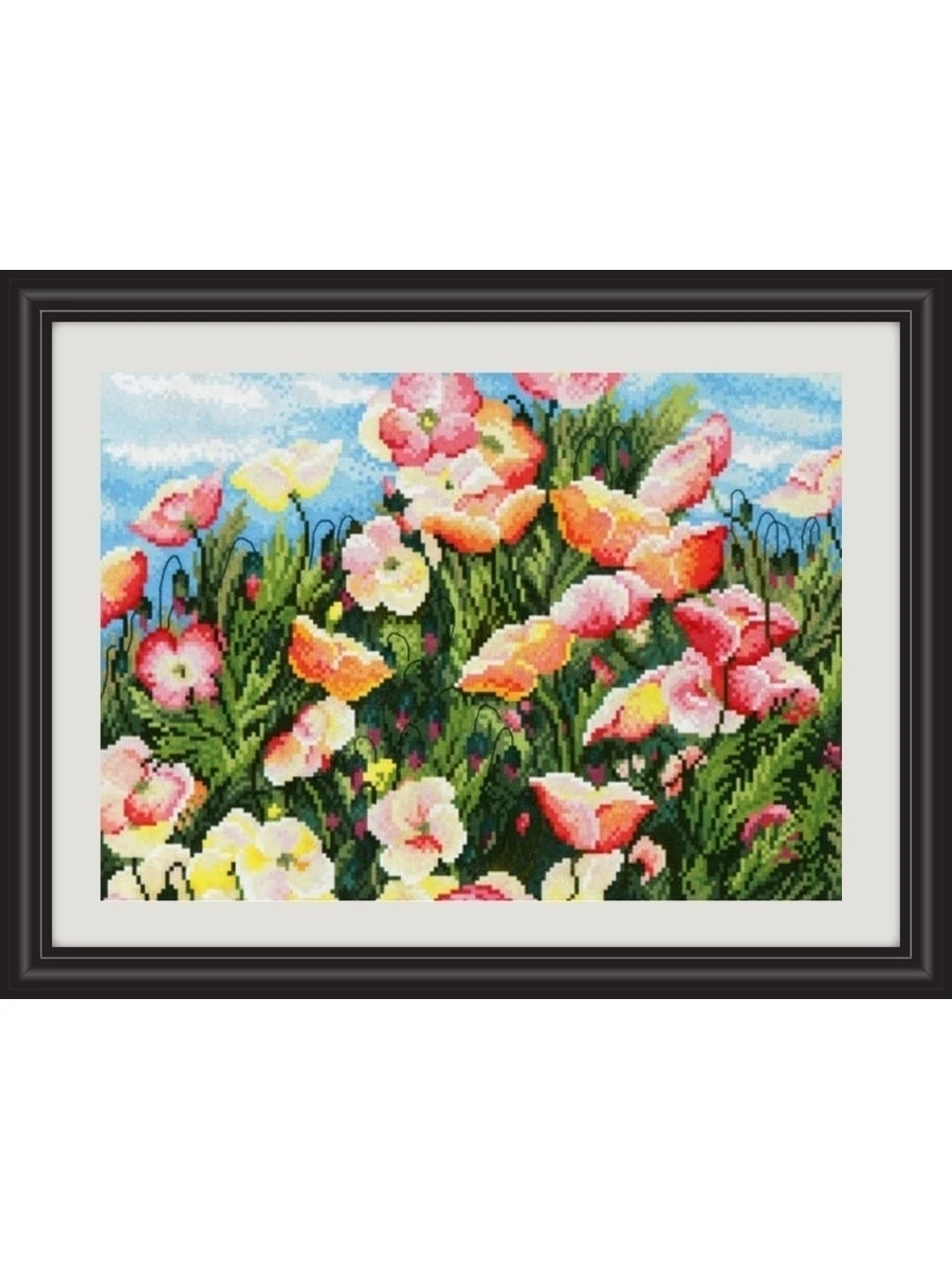 Вышивка крестиком набор с иголкой Diy цветы букет ромашка сирень пейзаж вышивка