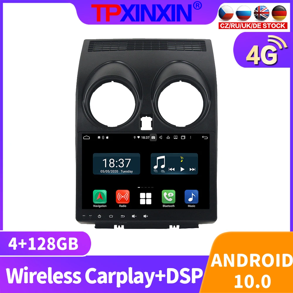

Android 10 For nissan qashqai 2005 2006 - 2012 Car Radio Multimedia Video Recorder Player Navigation GPS Accessories Auto 2 din