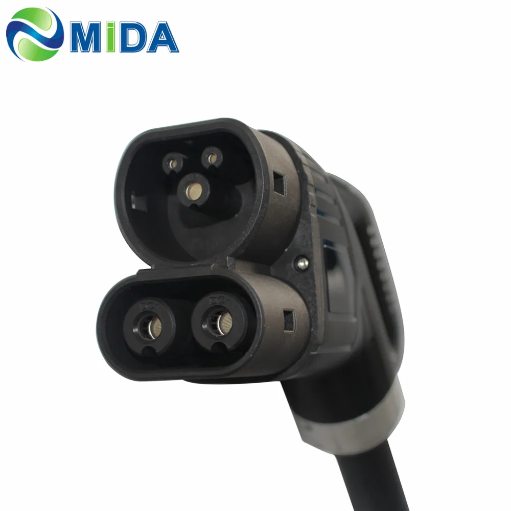 

80A 125A 150 A 200 Amp CCS Type 2 Combo 2 Plug DC Rapid Charging Connector IEC 62196-3 EV Gun with 5M Cable