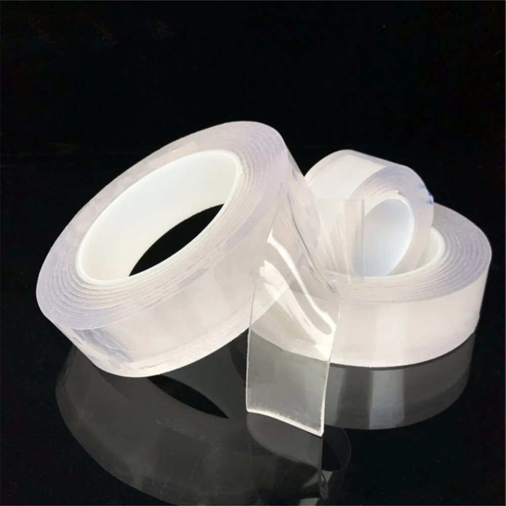 

3M Nano Double Sided Silicone Gel Adhesive Tape Transparent No Trace Reusable Waterproof Adhesive Tape Cleanable