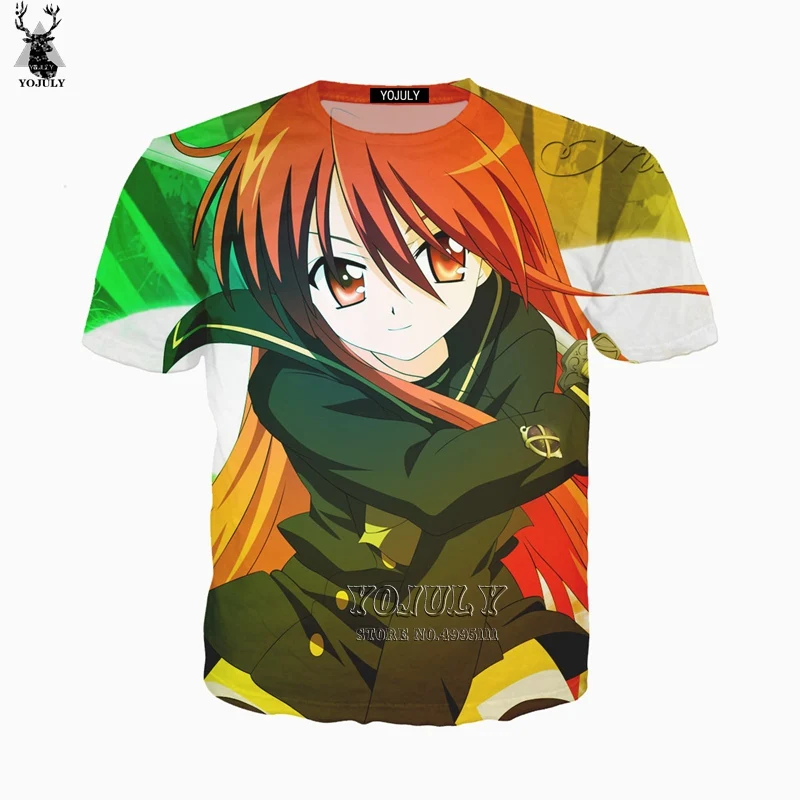YOJULY 3D принт для мужчин и женщин аниме Shakugan no Shana Kawaii Girl Повседневная футболка Harajuku
