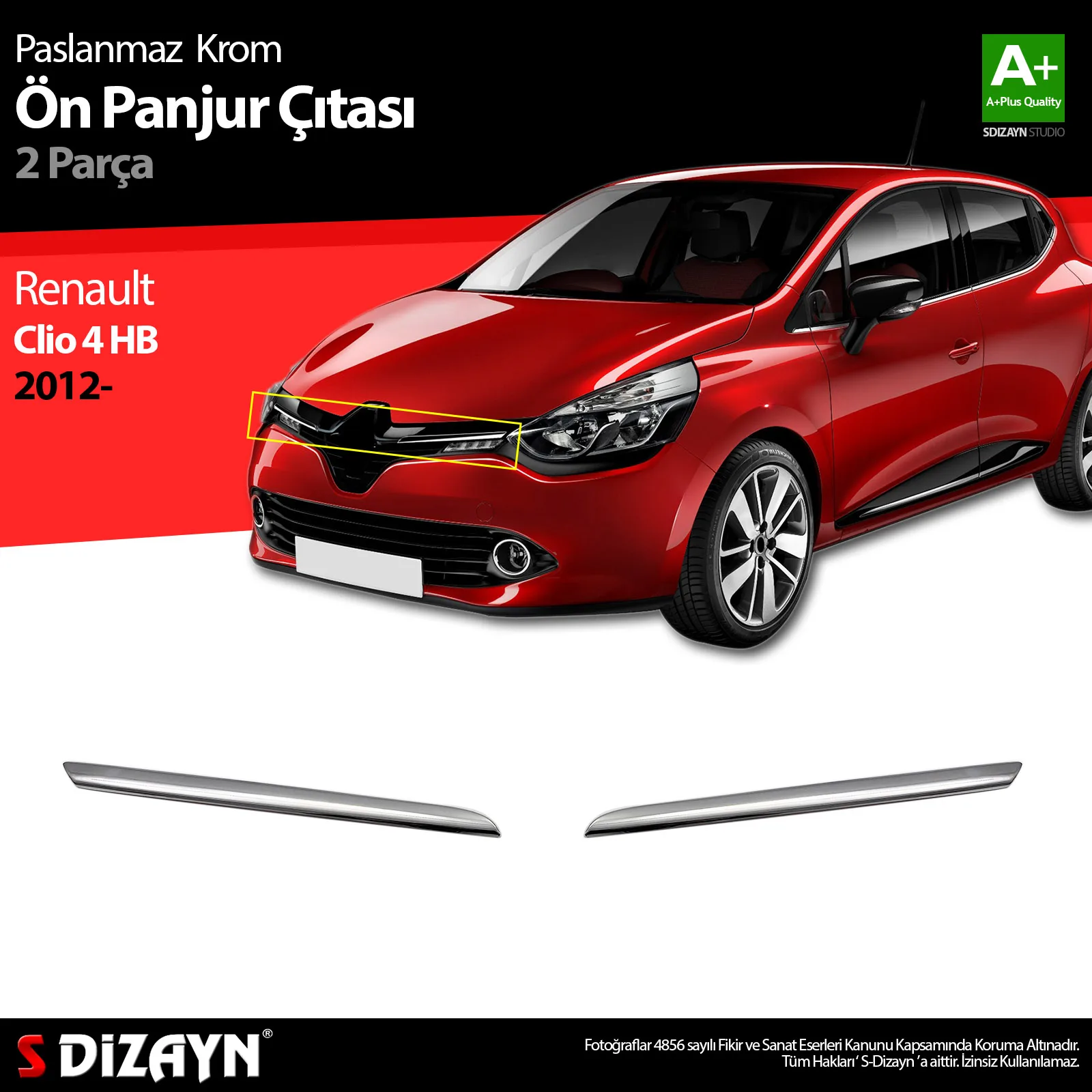 2 шт. хромированный передний бампер для Renault Clio 2012 2016|Хромирование| |