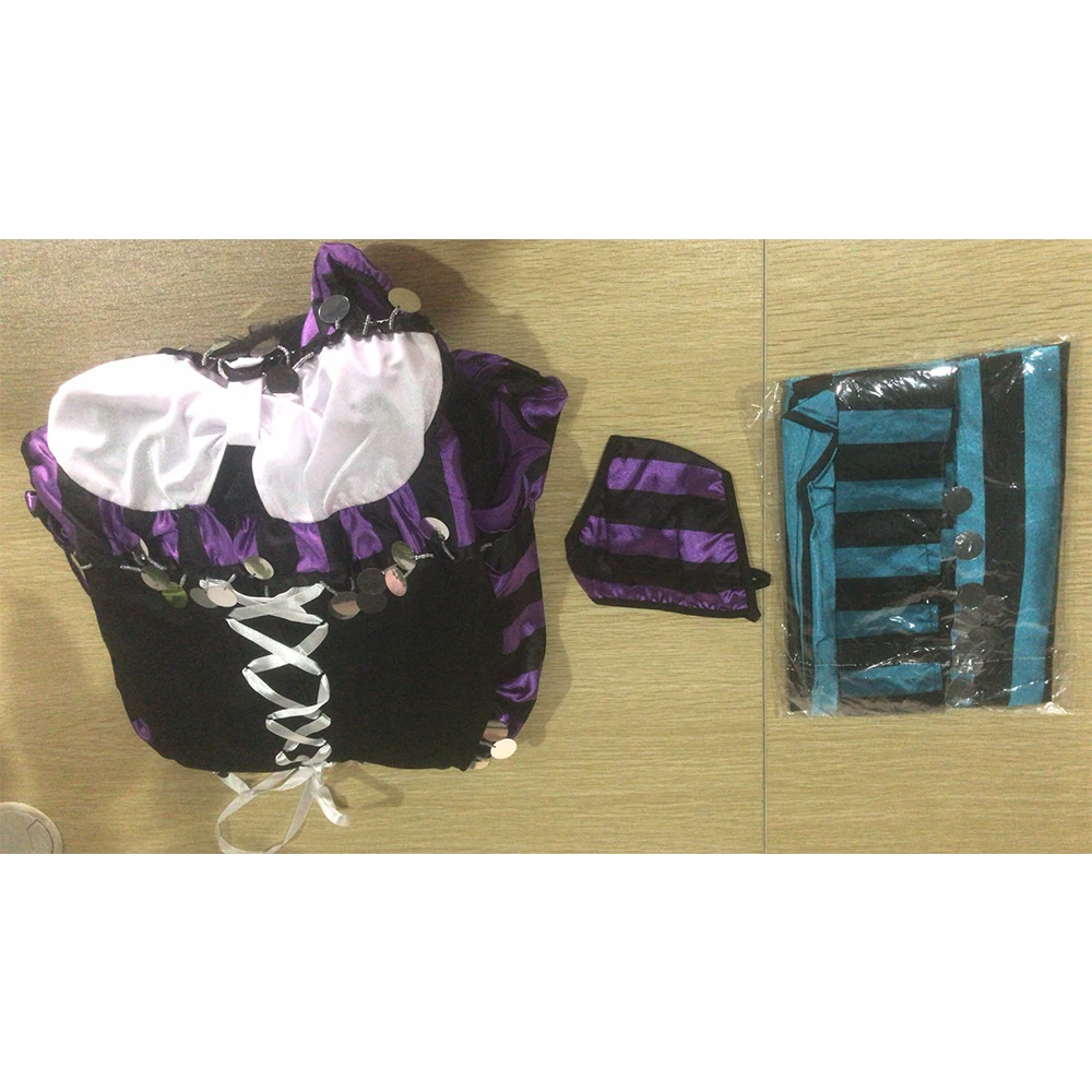 Костюм для девочек в полоску с капюшоном Размер M L XL Карнавальный костюм