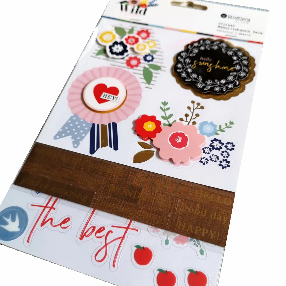 Набор разнообразных наклеек CRZCrafter прозрачный дизайн 3D из фольги для