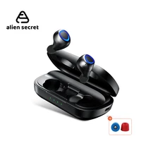 alien secret plus power bank type c wireless charging tws earbuds bluetooth earphone deep bass stereo hi fi sport headphone