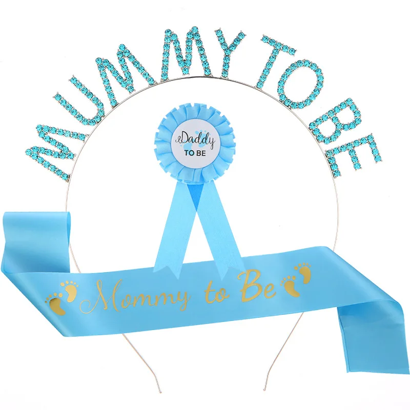 Комплект одежды из 3 предметов Пол раскрыть Baby Shower вечерние Декор поставки мама