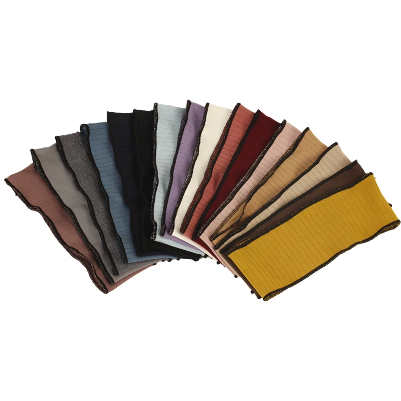 

Women Solid Color Ribbing Knitted Headbands Ladies Spring Summer New Soft Elastic Cotton Hairband Yoga Sport Hair Accessories