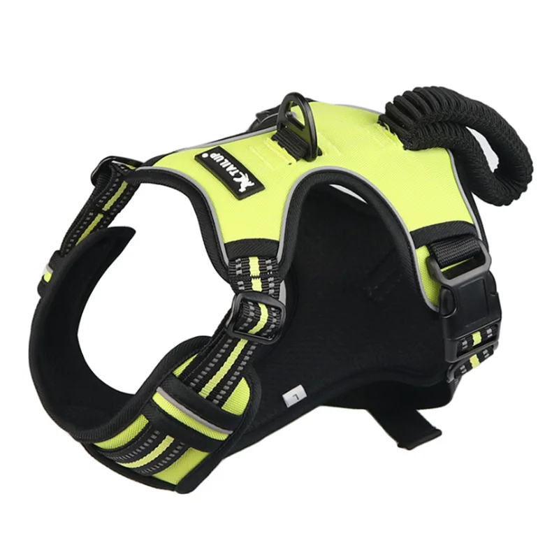 

1000D Oxford Reflective Dog Harness Tailup Pet Products Service Dog Padded Adjustable Safety Vehicular Lead Straps For Dogs